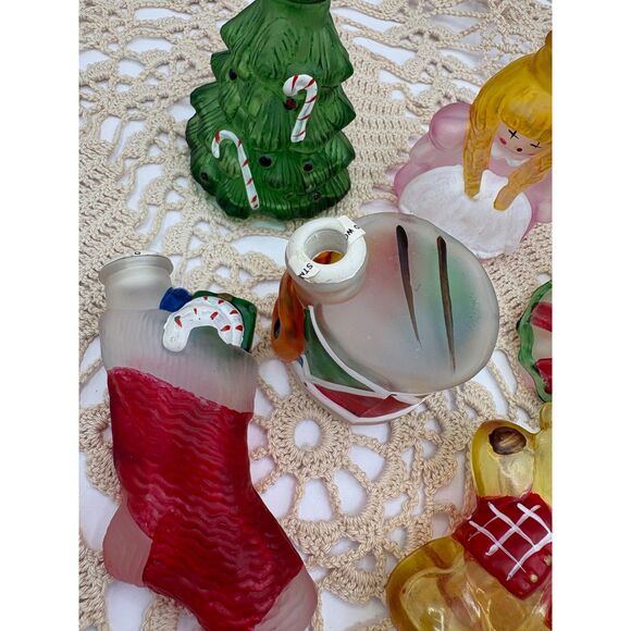 NIB Vintage Old World GLASS Christmas Light Covers Set of Six - Picture 4 of 9